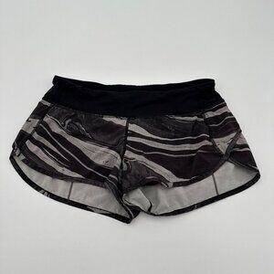 Lululemon Speed Up Short 2.5" Mixed Marble Black White Gray Running Sporty 6